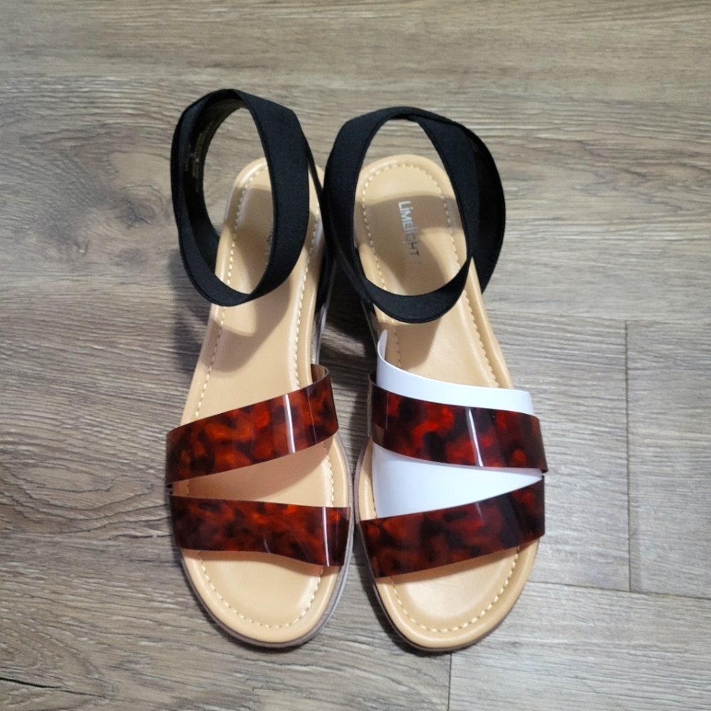 Limelight lynsey sandal black/tortoise shell size 9